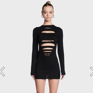 Slashed Mini Dress